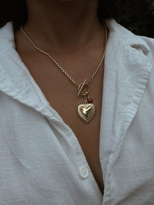 Golden heart necklace